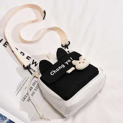 Bolsa Mensajera Escolar con Contraste de Colores - Estilo Cute para Estudiantes - Image 3