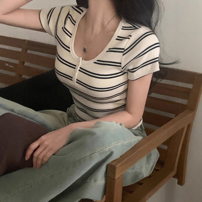 Blusa Coreana Elegante Ajustada para Chicas Modernas - Image 4