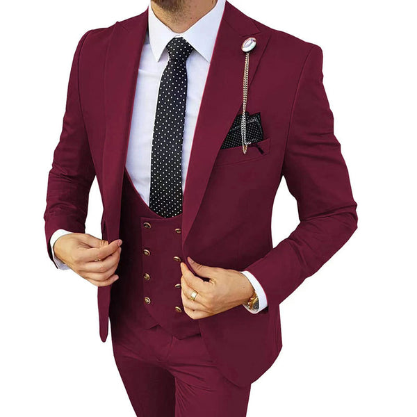 Traje de Tres Piezas para Hombre Efecto Adelgazante