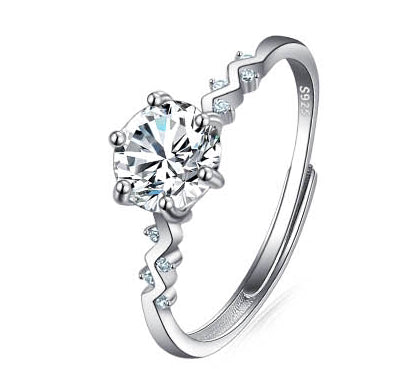 Anillo de Diamante Moissanita Platino D Color 1 Quilate Ajustable - Image 33