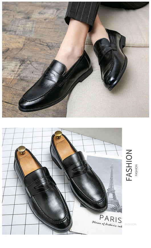 Zapatos de Cuero Minimalistas Punta Afilada Estilo Británico - Image 9