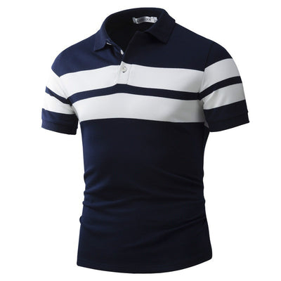 Polo Camiseta Slim Fit a Rayas Manga Corta Estilo Europeo Casual - Image 7