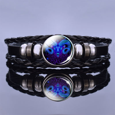 Pulsera de Pareja Constelaciones Luminosas - Cuero Negro - Image 28