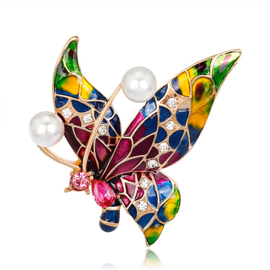 Broche Mariposa Decorado con Diamantes Brillantes - Image 11