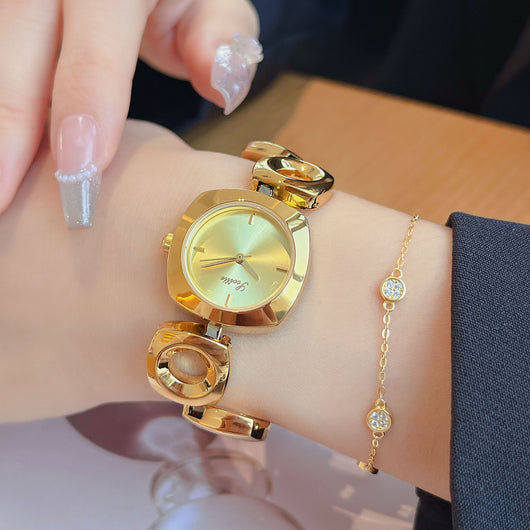 Reloj Pulsera Dorado Calado Moderno para Mujer - Image 6