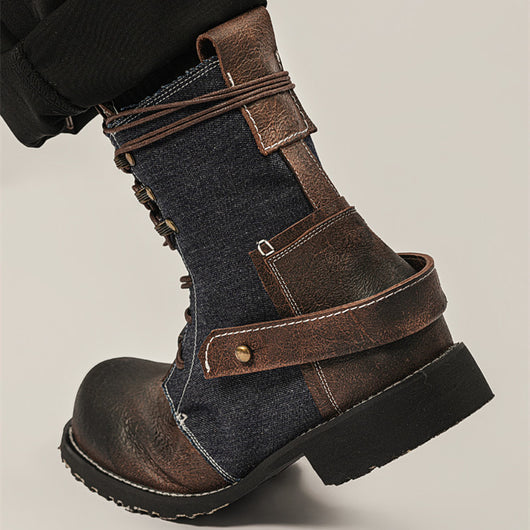 Botas Martin Vintage Japonesas de Lona para Exteriores - Image 2
