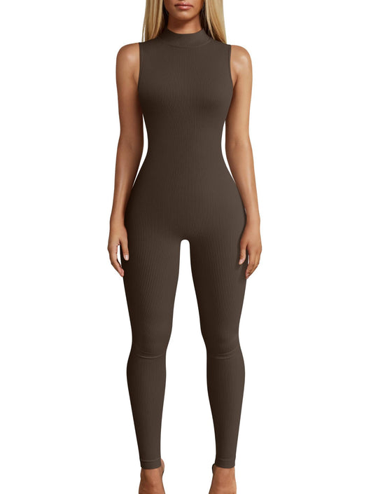 Jumpsuit Deportivo Yoga Ajustado sin Mangas Estilo Europeo - Image 3