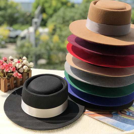 Sombrero de Fieltro de Lana para Otoño e Invierno