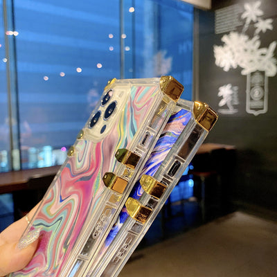 Funda Transparente con Efecto Agua y Brillo Láser para Celular - Image 11