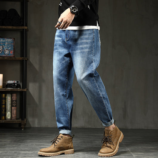 Pantalones Harem Jeans Stretch Talla Grande Hombre - Corte Holgado y Cómodo - Image 2