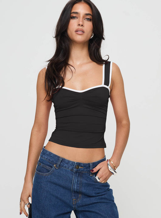 Top Corto Plisado Bicolor Estilo Hot Girl - Image 7