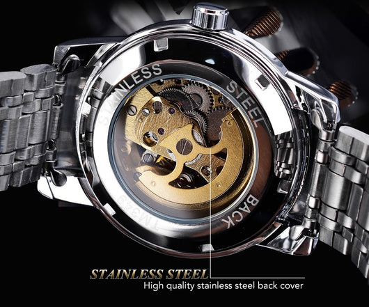 Reloj Mecánico Impermeable con Diseño Calado para Hombre - Image 24