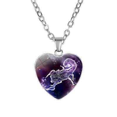 Collar con Dije de Corazón del Zodiaco para Mujer - Image 17