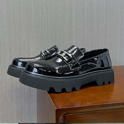 Zapatos Casuales de Cuero Charol para Hombre - Punta Redonda Baja - Image 8