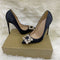 Zapatos de Tacón Alto con Hebilla de Cristal Cuadrada