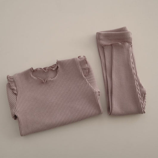 Conjunto de Pijama Infantil de Algodón con Tiras en las Axilas - Image 3