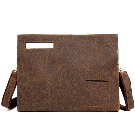 Bolso Mensajero de Cuero Crazy Horse - Elegancia Casual para Cada Día - Image 6