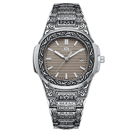 Reloj Hombre Cuarzo Tallado Loro Calendario Luminiscente - Image 25