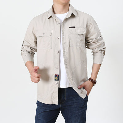 Camisa Manga Larga Casual Hombre Talla Grande - Ligera Cuatro Estaciones - Image 9