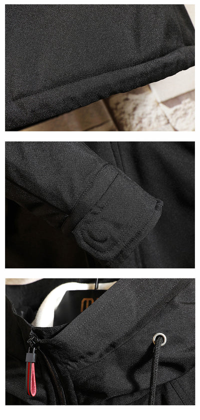 Abrigo Casual de Algodón Largo para Hombre - Image 17