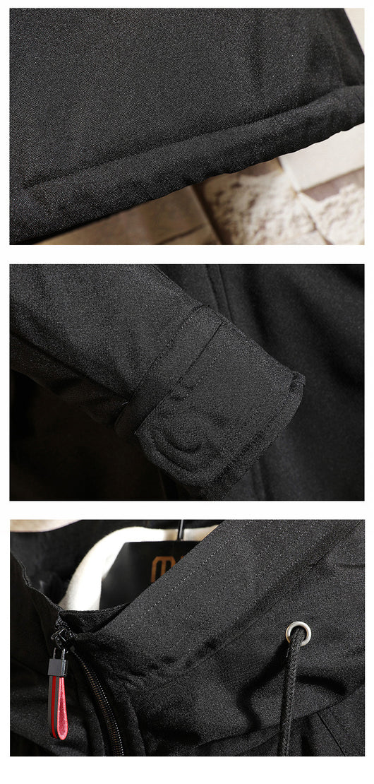 Abrigo Casual de Algodón Largo para Hombre - Image 17