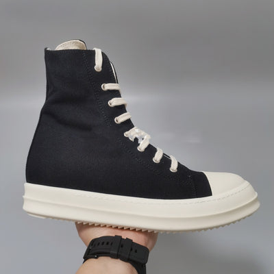 Zapatillas Altas de Lona con Suela Gruesa TPU y Detalles en Satén - Image 10