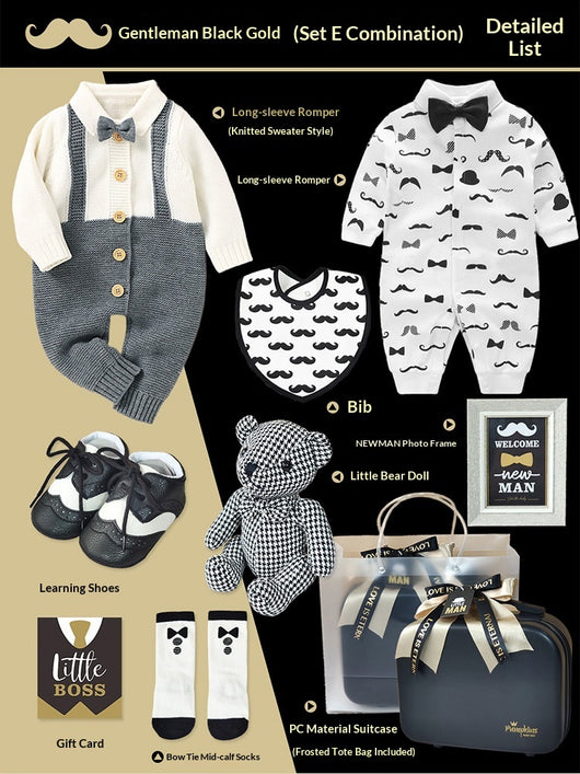 Conjunto Elegante Pequeño Caballero - Caja de Regalo Premium Negro y Oro - Image 13
