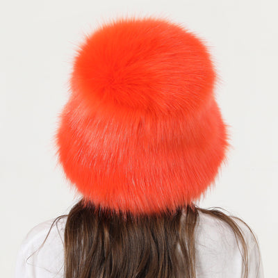 Gorro Pescador Mujer Ala Ancha Acolchado Cálido de Color Sólido - Image 15