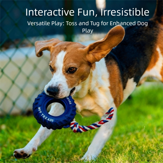 Juguete Interactivo para Perros Medianos y Grandes - Cuerda de Tracción con Llanta de Goma y Dispensador de Premios - Image 12