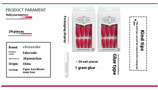 Uñas Postizas Largas Estilo Europeo y Americano - Image 6