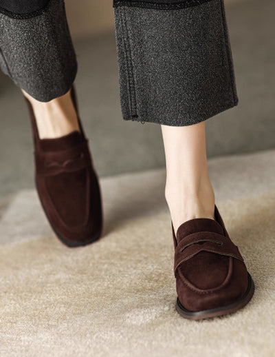 Mocasines Planos de Cuero Retro para Mujer - Image 6