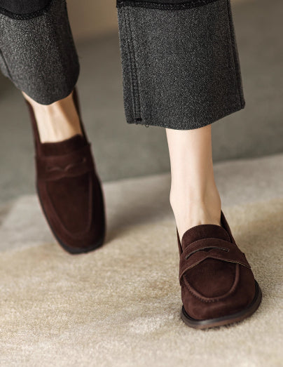 Mocasines Planos de Cuero Retro para Mujer - Image 6
