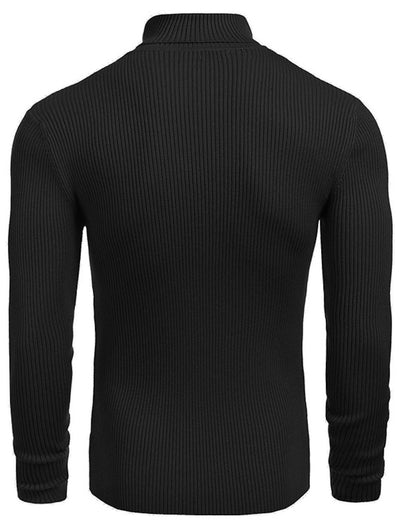 Suéter Slim Fit Cuello Alto para Hombre - Otoño e Invierno - Image 19