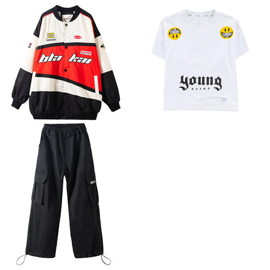 Conjunto de Chaqueta y Pantalón Hip-hop para Niños y Niñas - Image 5