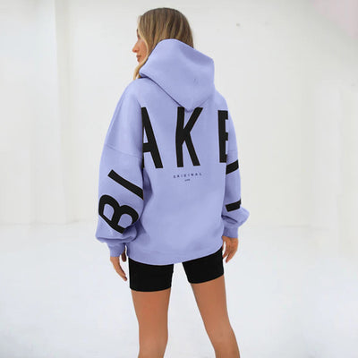 Sudadera Estampada Gruesa Oversize de Manga Larga Versátil - Image 10