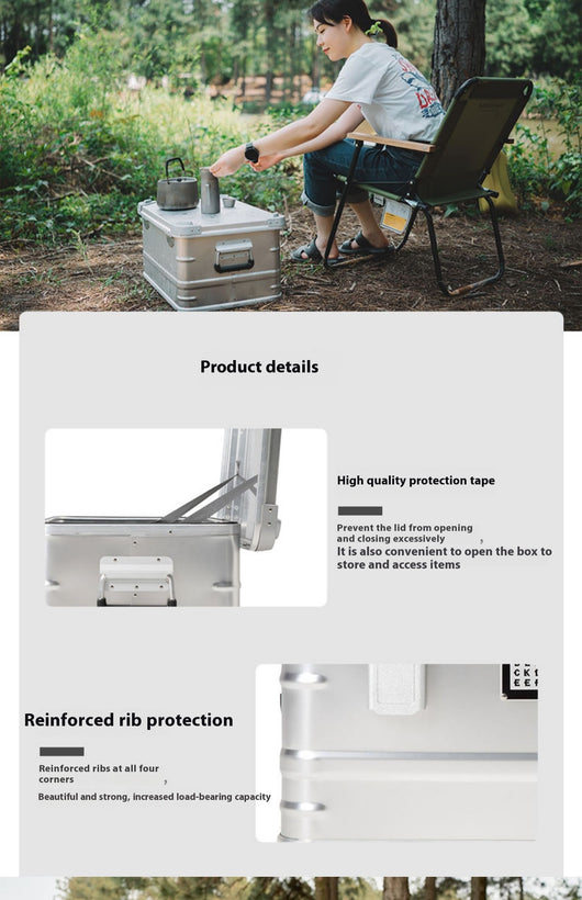 Caja de Almacenamiento Portátil de Aluminio para Camping y Vehículos - Image 17