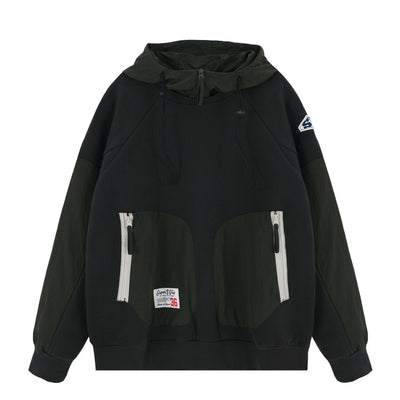 Sudadera Acolchada con Capucha y Bolsillos - Mangas Raglán en Terciopelo - Image 3