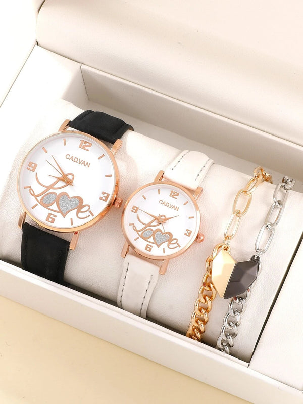 Juego de Reloj y Pulsera de Corazón para Parejas - Diseño Minimalista - Image 6