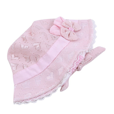 Gorro Tipo Cubo para Bebé Niña con Encaje y Malla - Image 7