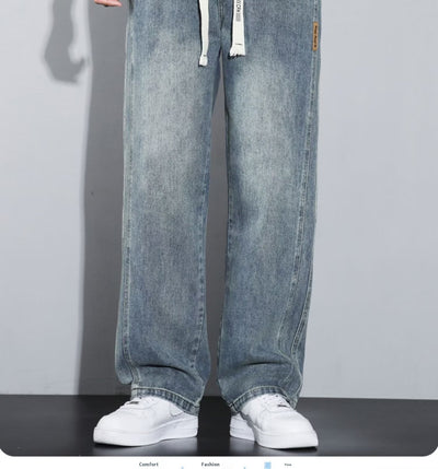 Pantalones Vaqueros Rectos Anchos para Hombre - Comodidad y Estilo Casual - Image 22