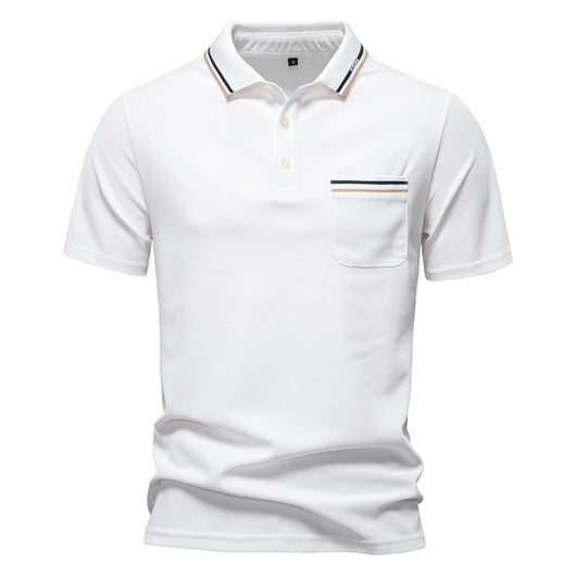 Polo Ejecutivo a Rayas con Cuello Clásico para Hombre - Image 6