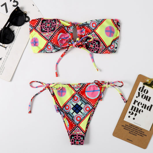 Bikini Estampado Europeo Dividido - Diseño Moderno y Versátil - Image 8