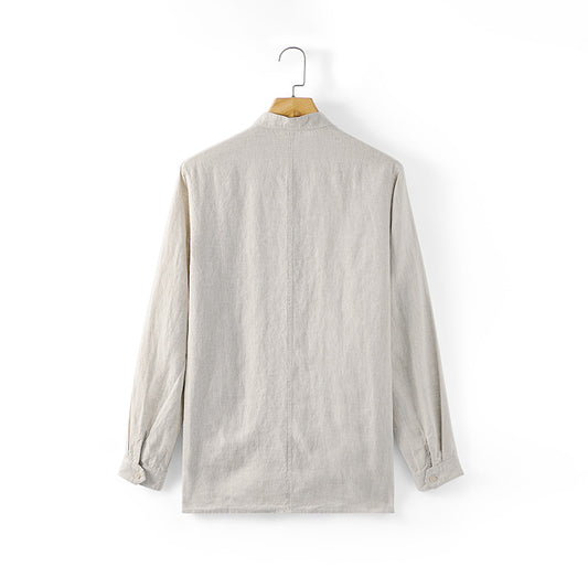 Camisa de Lino Suelta Casual para Hombre - Image 2