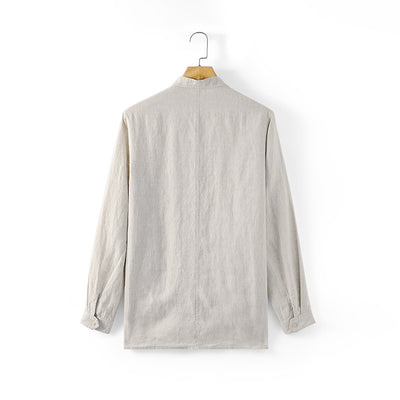 Camisa de Lino Suelta Casual para Hombre - Image 2