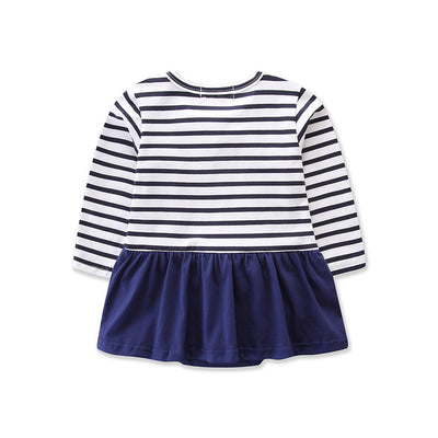 Pijama Tipo Romper de Rayas Azul Marino para Bebés - Manga Larga Primavera Otoño - Image 10