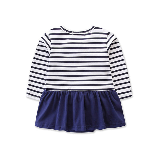 Pijama Tipo Romper de Rayas Azul Marino para Bebés - Manga Larga Primavera Otoño - Image 10