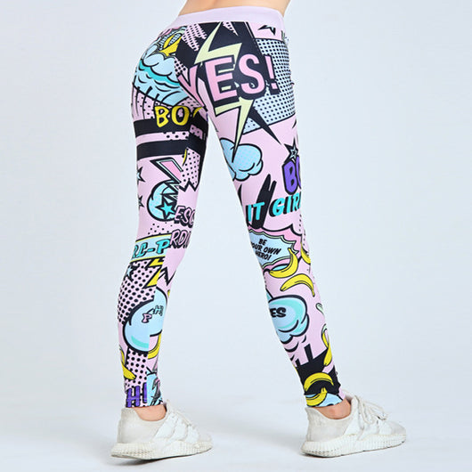 Mallas Capri de Yoga con Estampado Digital de Patrones Europeos y Americanos - Image 5