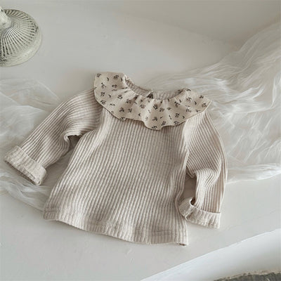 Blusa Infantil de Manga Larga con Cuello Volante y Estampado Floral - Image 19