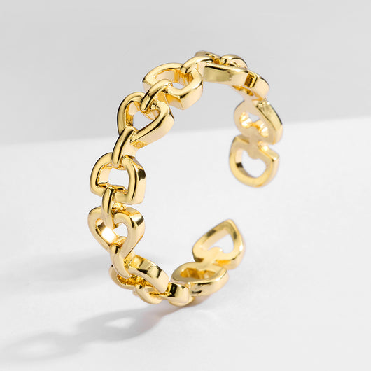 Conjunto de Joyería Minimalista Carta de Amor - Anillo, Pulsera y Aretes - Image 4