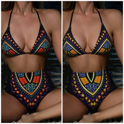 Bikini Floral de Cintura Alta para Mujer - Image 10